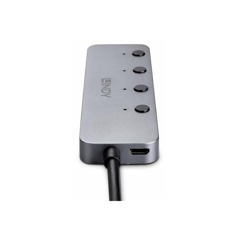 LINDY USB 3.2 Typ C Hub 4 Port mit Ein-/Ausschalter