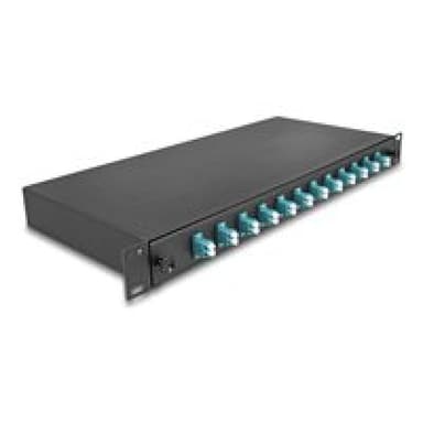 DELOCK 19? LWL Spleißbox 12 x LC Duplex OM3 1HE spleißfertig komplett bestückt (67004)
