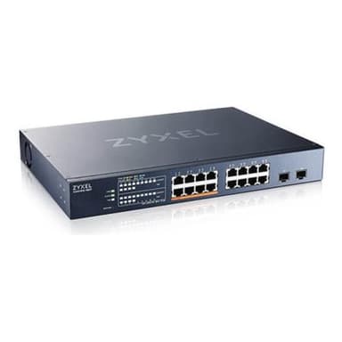 ZYXEL 16-Port 2.5GbE, 2 SFP+, 8 x PoE++ 802.3 bt, 180W  Smart Switch, NebulaFlex  (Webmanaged und Cl