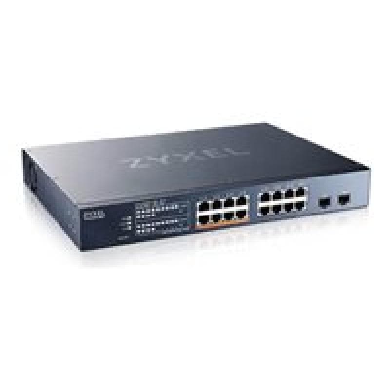 ZYXEL 16-Port 2.5GbE, 2 SFP+, 8 x PoE++ 802.3 bt, 180W  Smart Switch, NebulaFlex  (Webmanaged und Cl