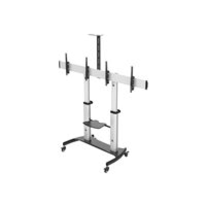 LOGILINK TV-/Monitorwagen 2-fach, 37 60″, je 50 kg,höhenver.