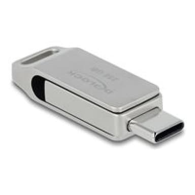 DELOCK USB-Stick 5 Gbps USB-C + Typ-A 256 GB - Metallgehäuse