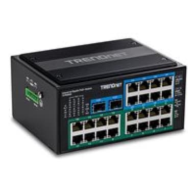 TRENDNET 26-Port Hardened Industrial Gigabit PoE+ DIN-Rail Switch