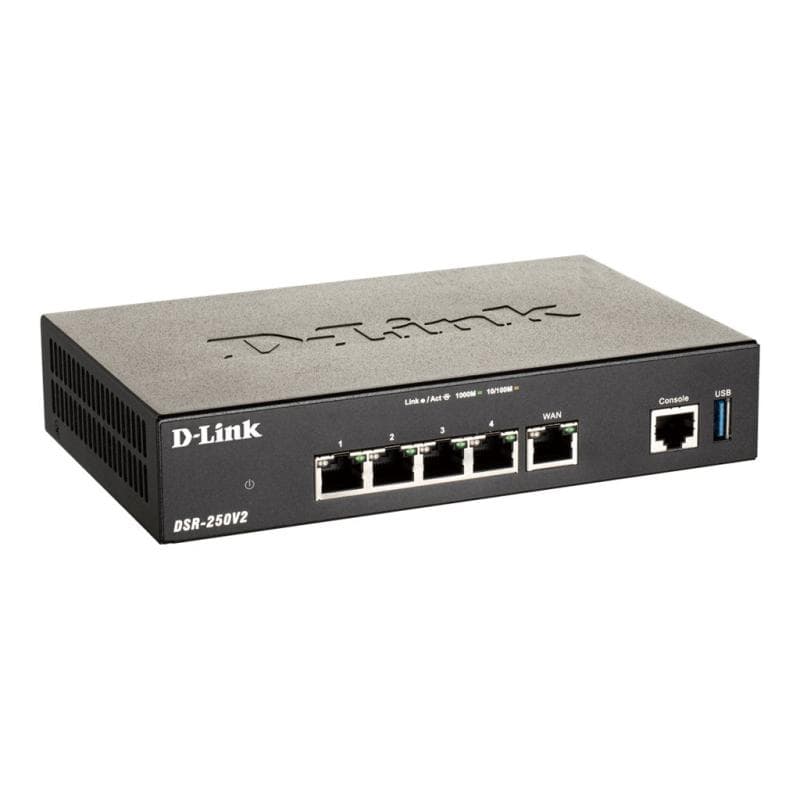 D-LINK DSR-250V2 - Router - 4-Port-Switch - GigE
