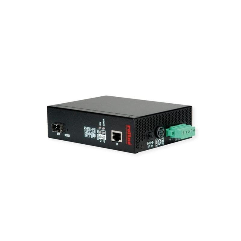 ROLINE Ind.Konv. Gigabit Eth. RJ45/LC mit PoE IEEE802.3af/at/bt - 1 Gbps - Power over Ethernet