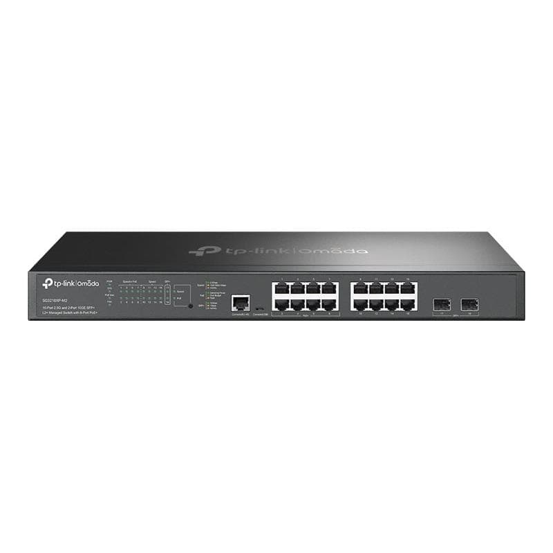 TP-LINK Omada 16-Port 2.5GBASE-T and 2-Port 10GE SFP+ L2+ Managed Switch with 8-Port PoE+
