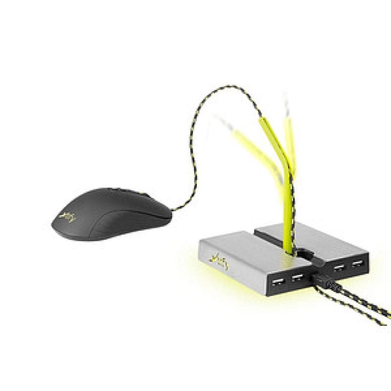CHERRY Xtrfy B1 Maus Bungee mit LED und USB-Hub