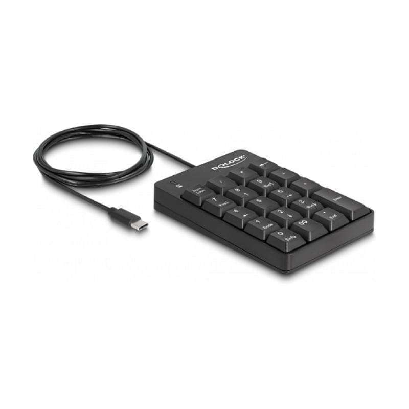 DELOCK USB Type-C Nummernblock 19 Tasten schwarz