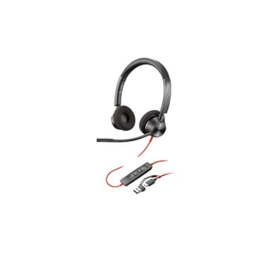 HP Poly Blackwire 3320 Stereo Microsoft Teams Certified USB-C Headset +USB-C/A Adapter