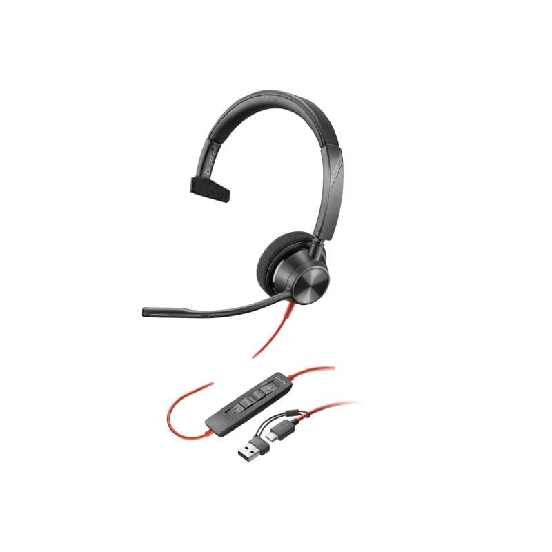 HP Poly Blackwire 3310 Monaural Microsoft Teams Certified USB-C Headset