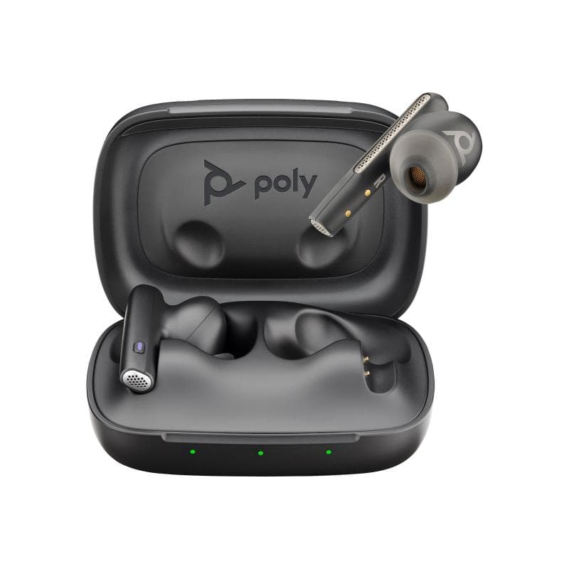 HP POLY Voyager Free 60 UC M schwarz Earbuds + BT700 USB-C Adapter + Basic Ladecase
