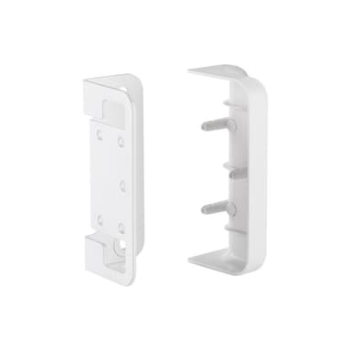 INLINE Slatwall Befestigungswinkel fuer Wandhalterung Panel weiss 2er