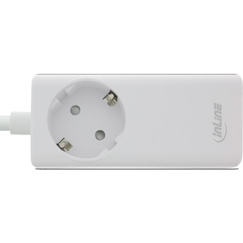 INLINE USB Netzteil, 65W Ladegerät, 2x USB-C + 1x USB-A, mit Schutzkontaktbuchse u