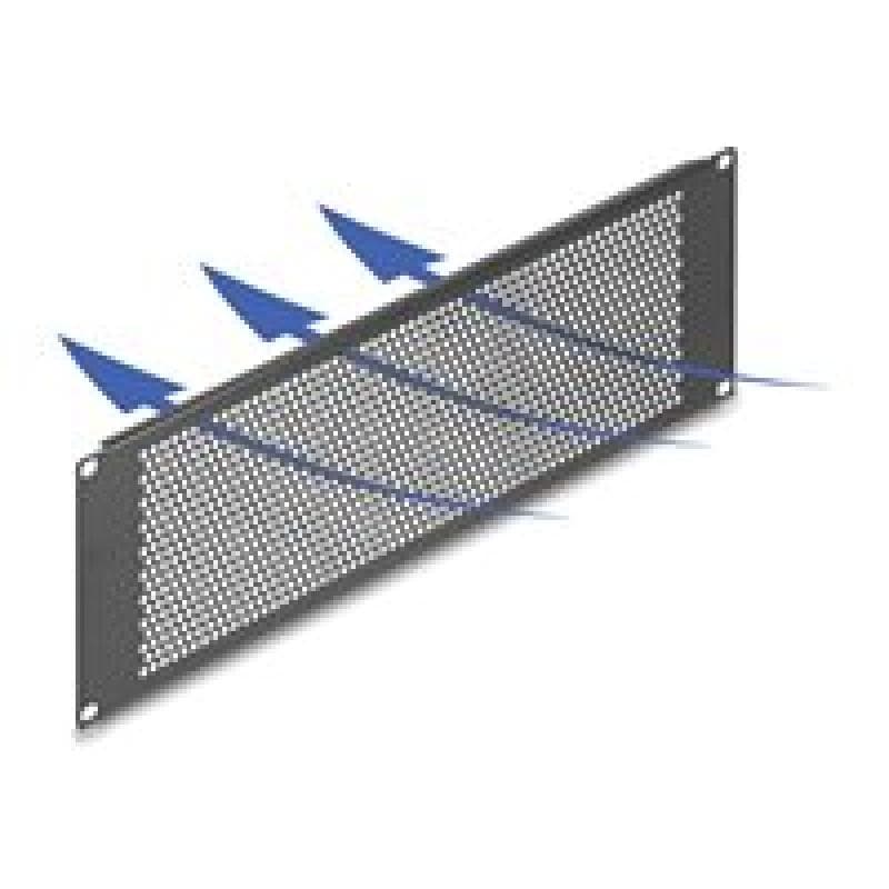 DELOCK 19? Blindpanel mit runden Löchern 3 HE schwarz