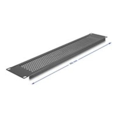 DELOCK 19? Blindpanel mit runden Löchern 2 HE schwarz