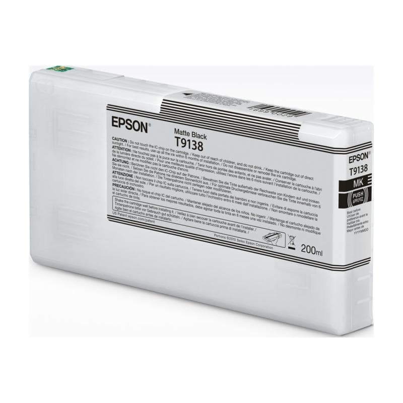 EPSON T9138 Matte Black Ink Cartridge 200ml