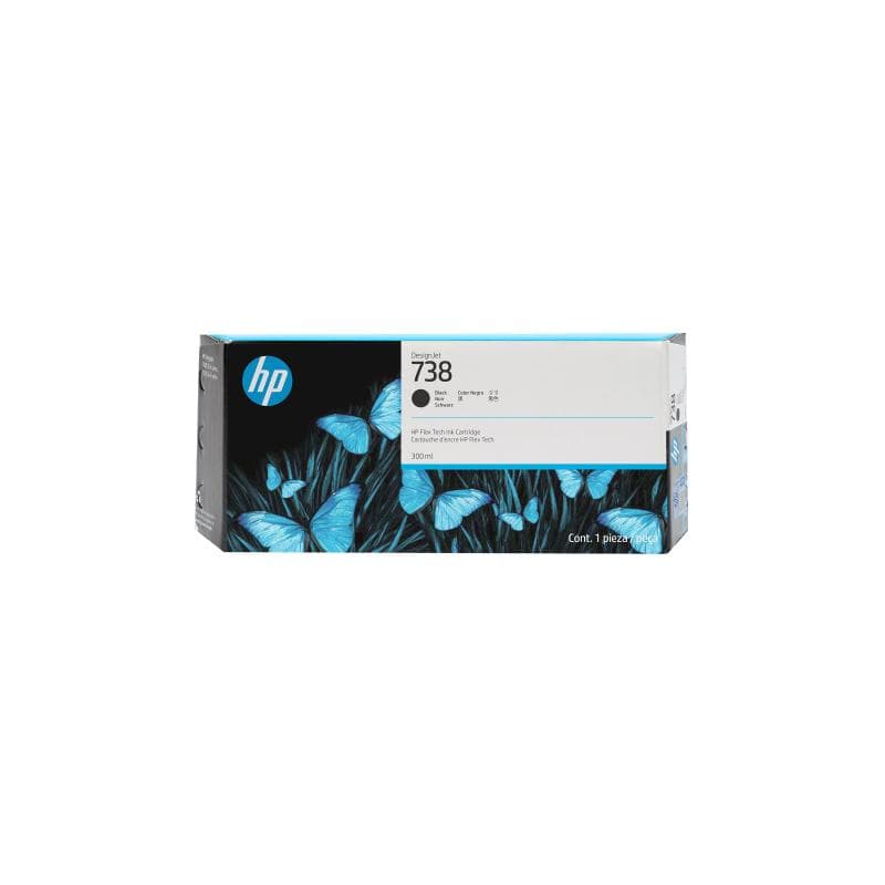 HP 738 300-ml Black DesignJet Ink Cartridge