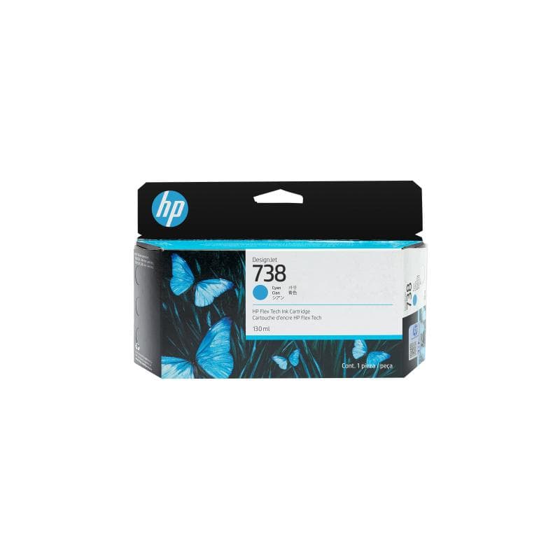 HP 738 130-ml Cyan DesignJet Ink Cartridge