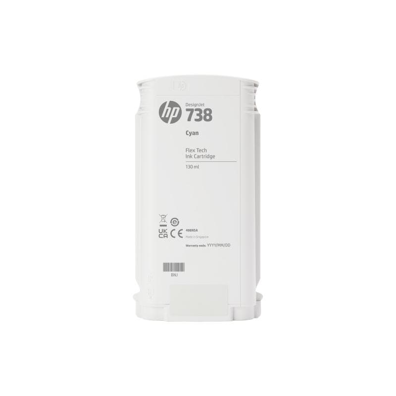 HP 738 130-ml Cyan DesignJet Ink Cartridge