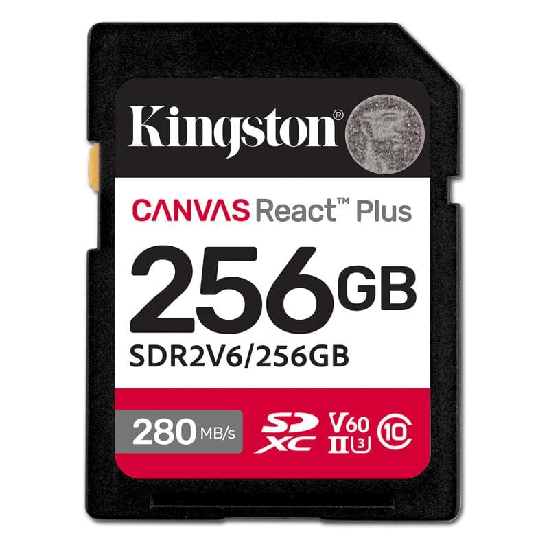 KINGSTON Canvas React Plus SDXC UHS-II 280R/150W U3 V60 for Full HD/4K 256GB