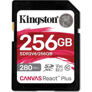 KINGSTON Canvas React Plus SDXC UHS-II 280R/150W U3 V60 for Full HD/4K 256GB