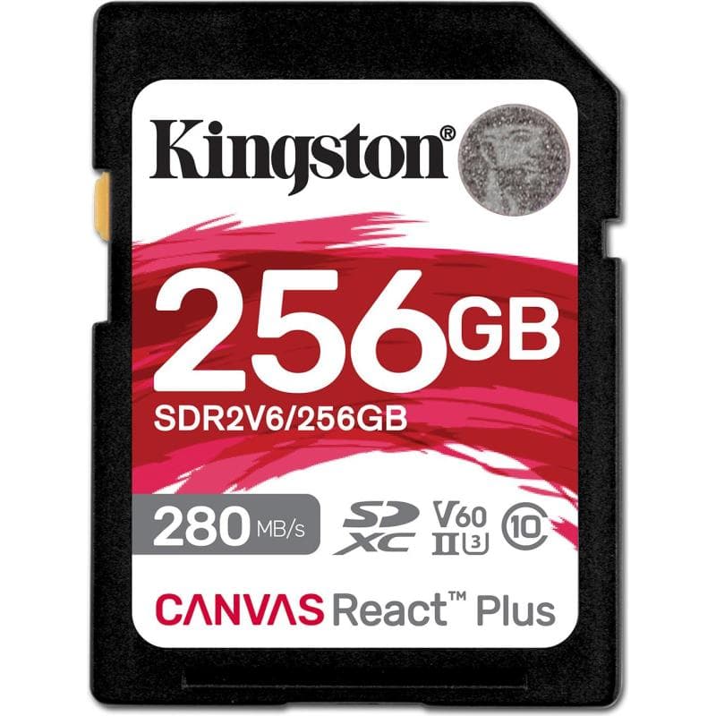 KINGSTON Canvas React Plus SDXC UHS-II 280R/150W U3 V60 for Full HD/4K 256GB