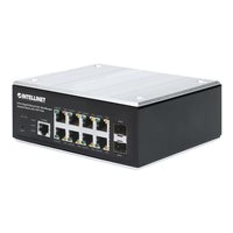 INTELLINET 8-Port Gb PoE+ Web-Managed Industrie-Switch 2xSFP