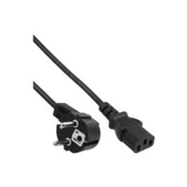 INLINE Netzkabel InLine® Schuko gewinkelt auf Kaltgerätestecker [bk] 1,8m
