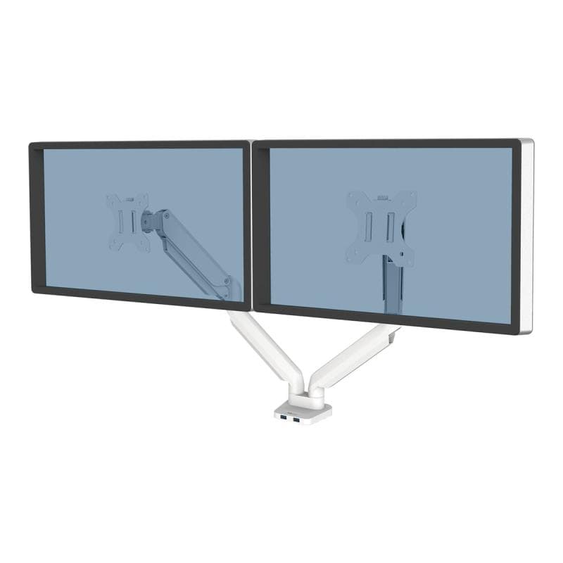 FELLOWES Platinum Series Doppel Monitorarm weiß