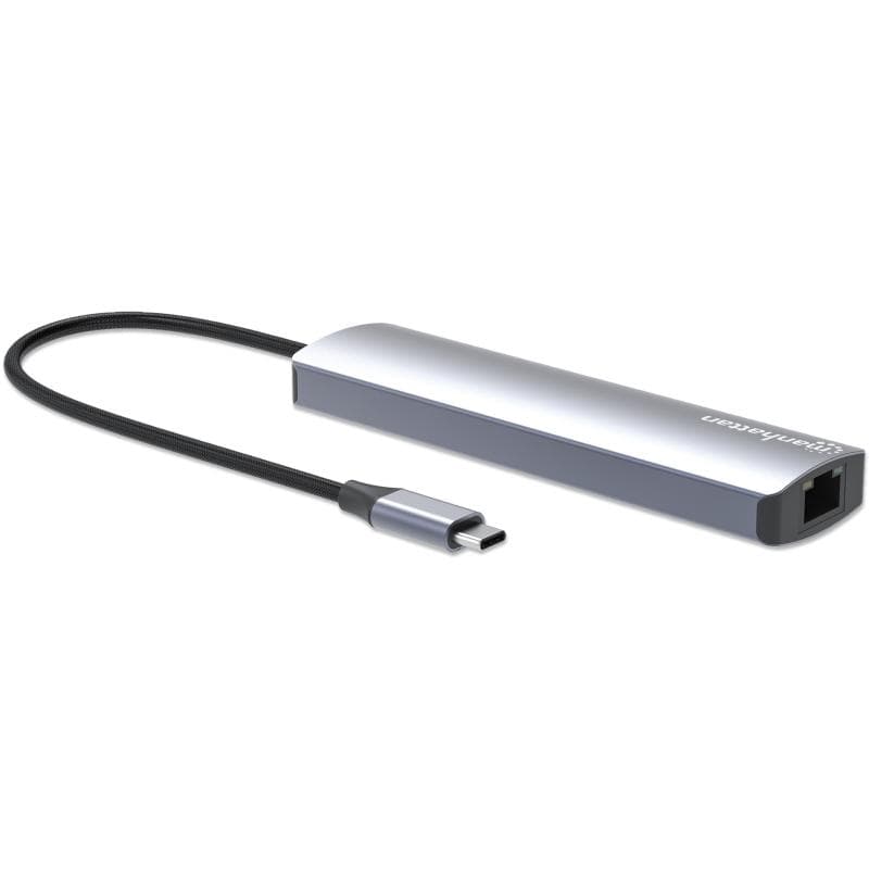 MANHATTAN 6-in-1 4K USB-C Dockingstation 1xHDMI 3xUSB 5 Gb/s