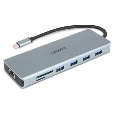 DICOTA USB-C 13-in-1 Docking Station 4K HDMI/DP PD 100W