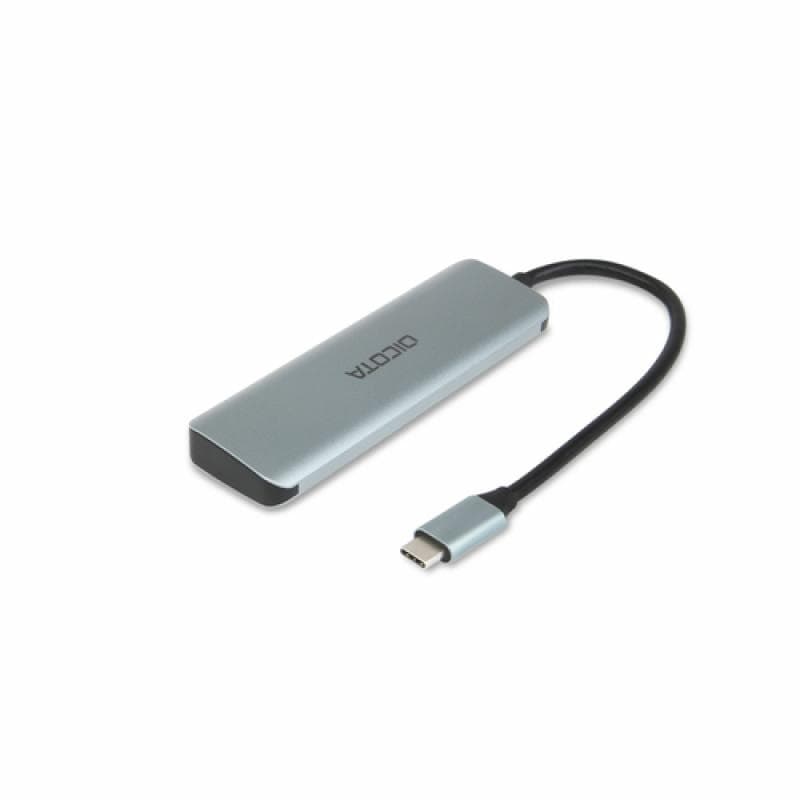 DICOTA USB-C 4-in-1 Highspeed Hub 10 Gbps silver