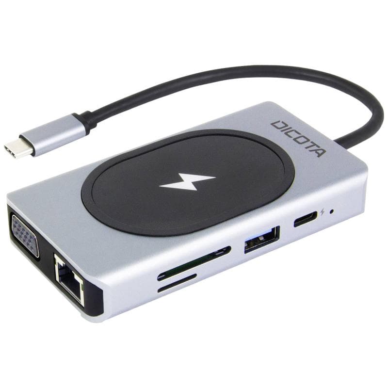 DICOTA USB-C 10-in-1 Charging Hub 4K PD 100W silver