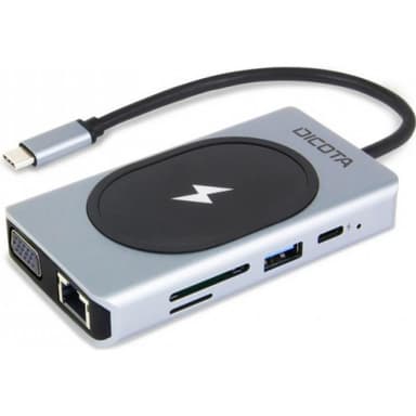 DICOTA USB-C 10-in-1 Charging Hub 4K PD 100W silver