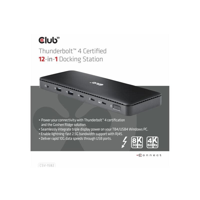 CLUB3D Thunderbolt4 12-in-1 Dockingstation retail