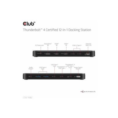 CLUB3D Thunderbolt4 12-in-1 Dockingstation retail