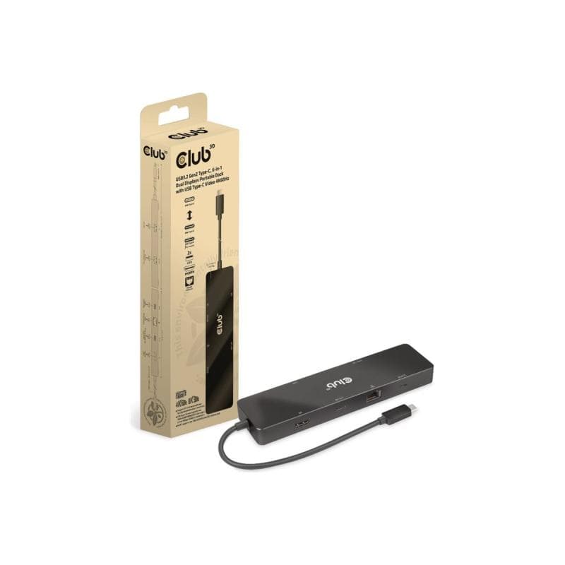 CLUB3D USB-C Dock > HDMI/USB-C(8K)/2xUSB/USB-C(PD100W)/RJ45 retail