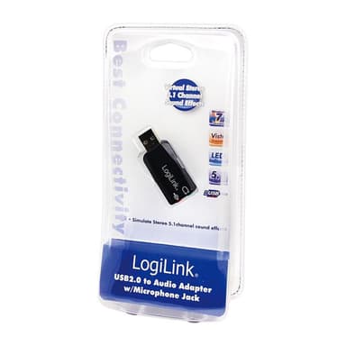 LogiLink UA0053 USB Soundkarte mit Virtual 3 D Soundeffect