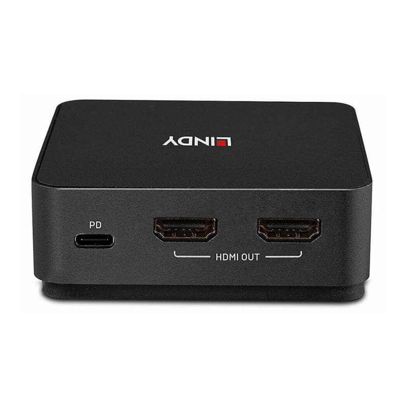 LINDY 2 Port Type C,Dual HDMI 4K60 KVM Switch