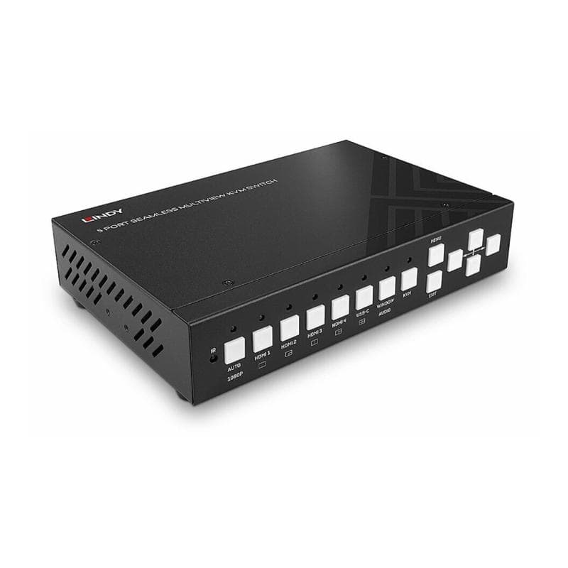LINDY 5 Port KVM Switch Seamless Multiview 4HDMI 1USB Typ C