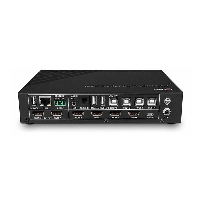 LINDY 5 Port KVM Switch Seamless Multiview 4HDMI 1USB Typ C