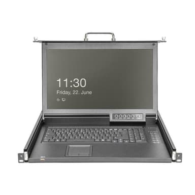 DIGITUS Modulare Konsole 17″HD  LCD,16-port CAT5 KVM Deutsch