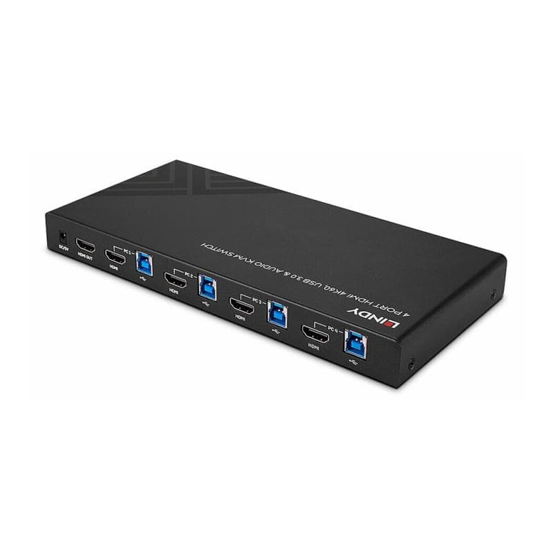 LINDY KVM Switch HDMI 4K60,USB3.0 & Audio 4Port
