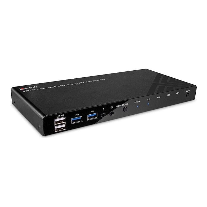 LINDY KVM Switch HDMI 4K60,USB3.0 & Audio 4Port