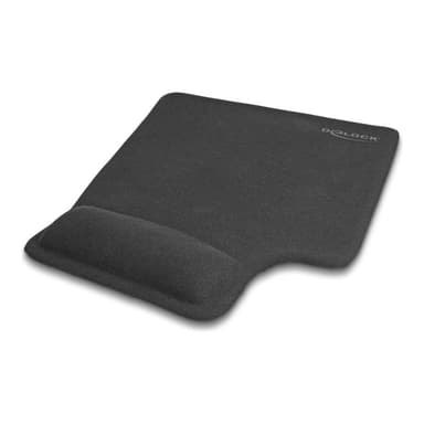 DELOCK Ergonomisches Mauspad mit Gel  Linkshänder schwarz