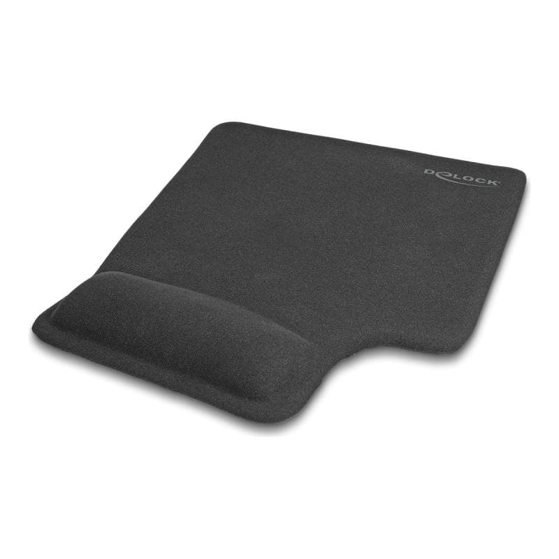 DELOCK Ergonomisches Mauspad mit Gel  Linkshänder schwarz