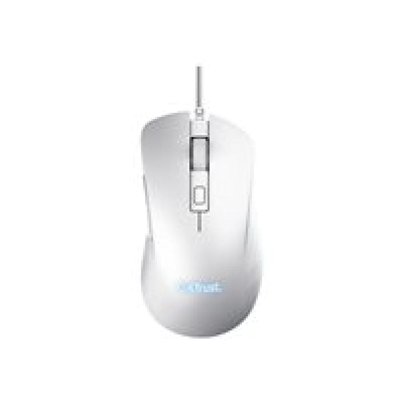 TRUST GXT924W YBAR+ Gaming-Maus Kabelgebunden Optisch Weiß 6 Tasten 25600 dpi Beleuchtet