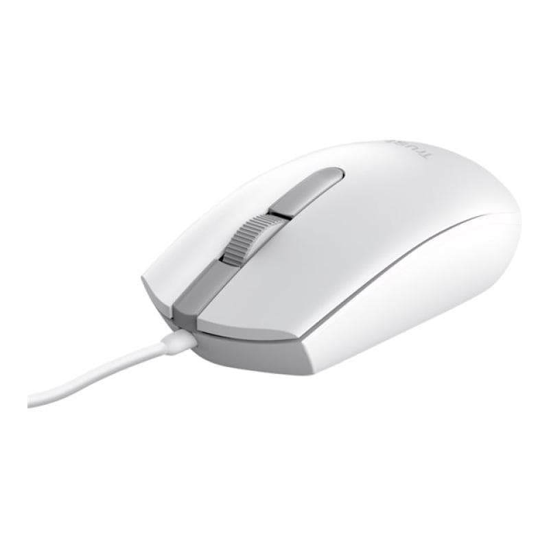 TRUST TM-101W Maus USB Optisch Weiß 3 Tasten 1200 dpi Integriertes Scrollrad