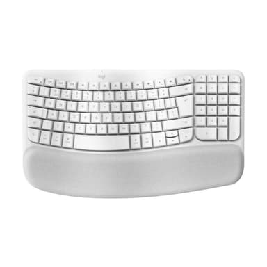 LOGITECH Wave Keys for Mac Off-White DE-Layout Kabellose ergonomische Tastatur