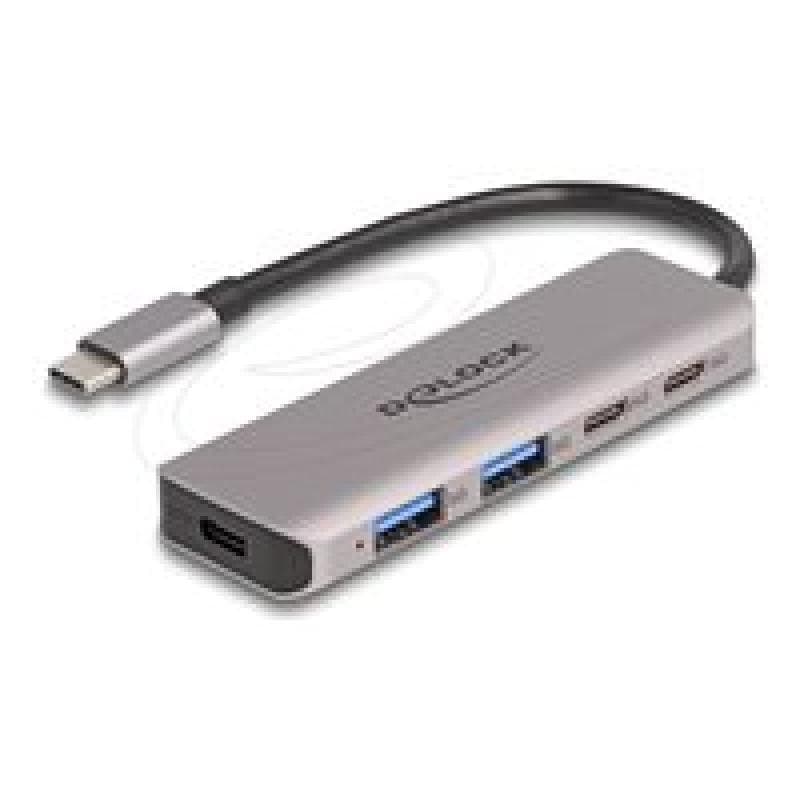 DELOCK USB 5Gbps 2 Port USB Type-C und 2 Port Typ-A Hub